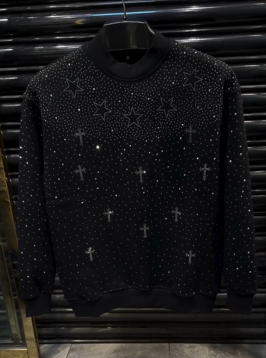Star & Cross Rhinestone Sweatshirt