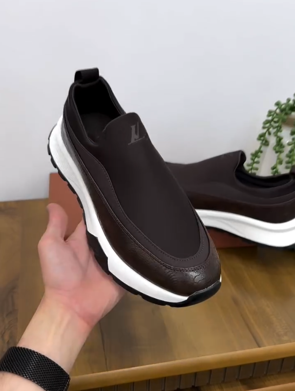 LuxeStep Leather Slip-On