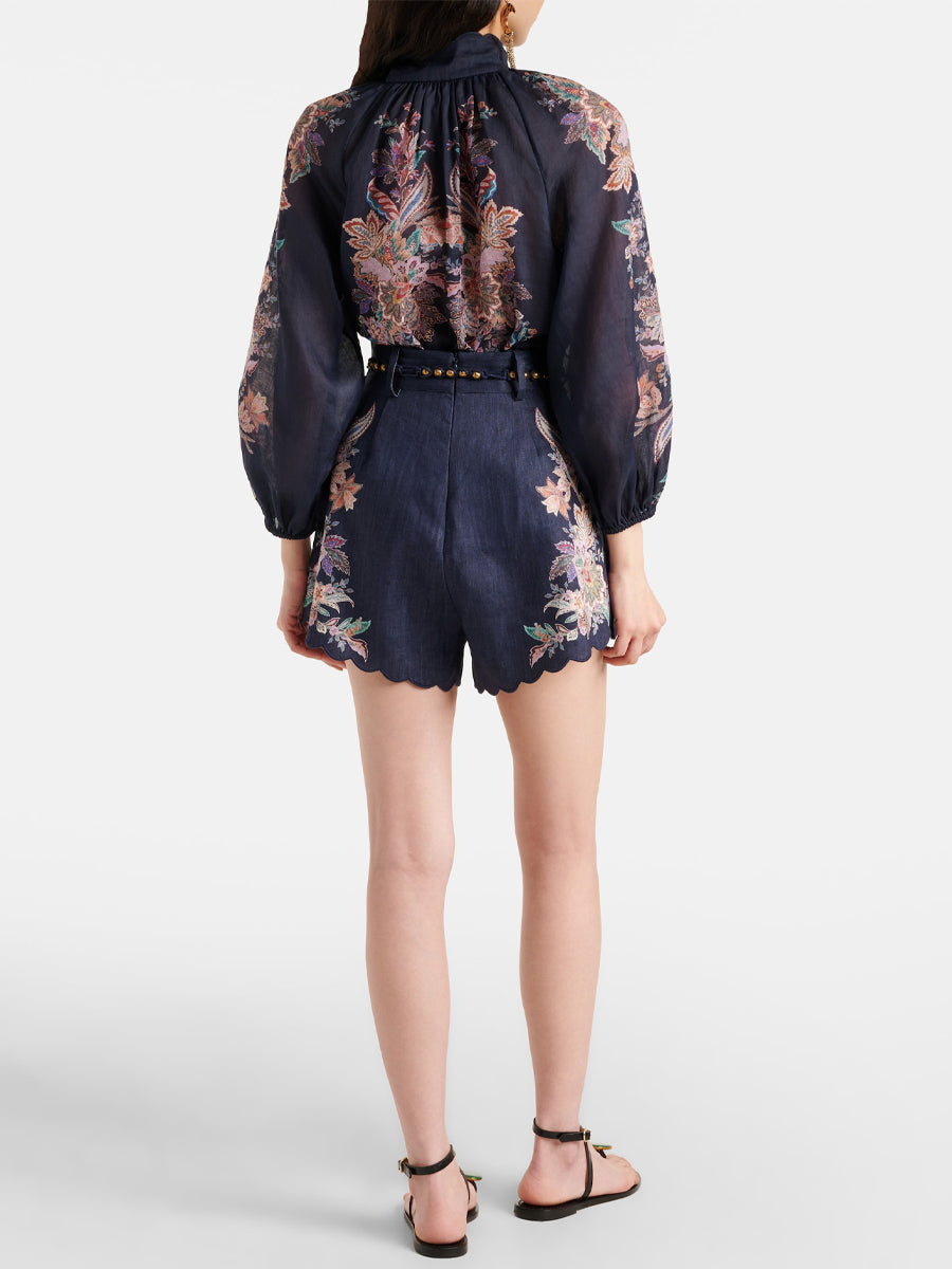 Printed Embroidered Two Pieces Set