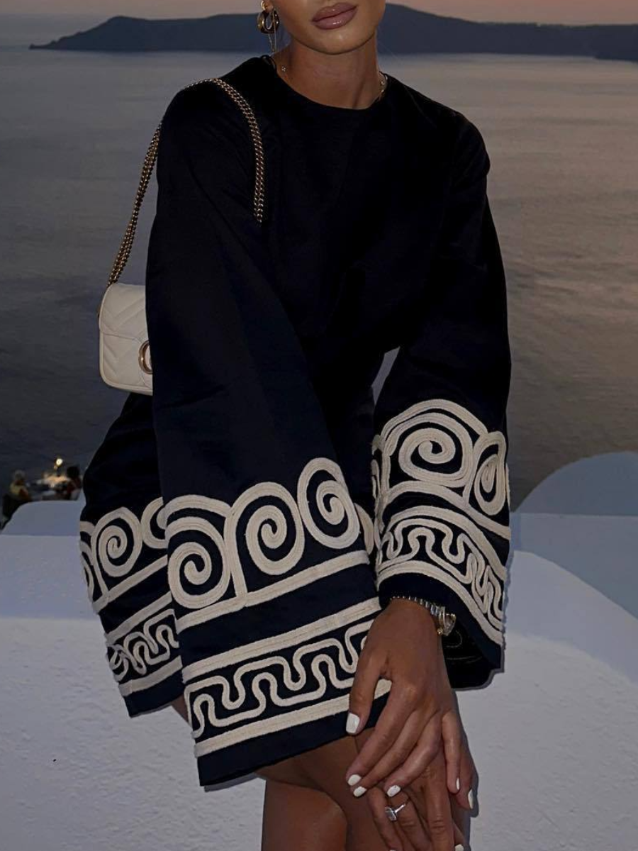 Round Neck Mini Dress