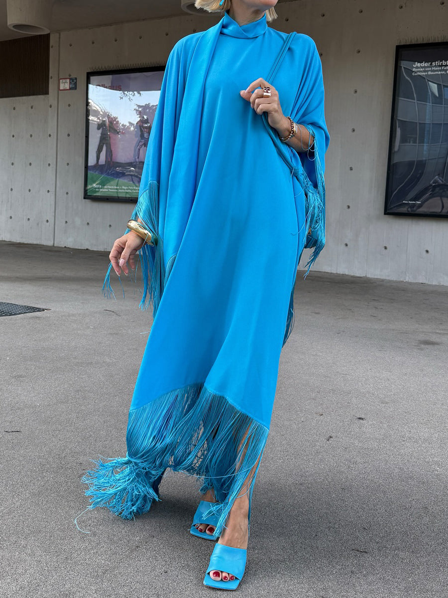 Elegant Fringed Maxi Dress