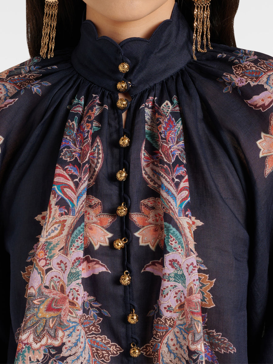 Printed Embroidered Two Pieces Set