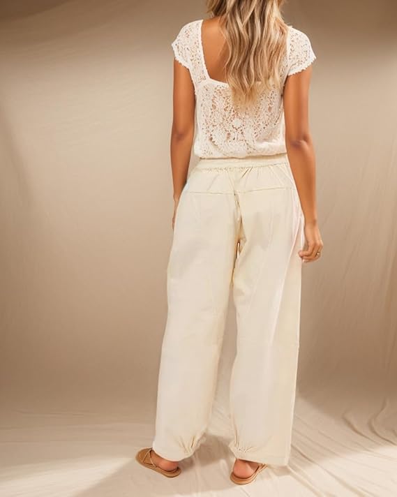 Mid Waist Bucket Style Embroidered Wide Leg Jeans