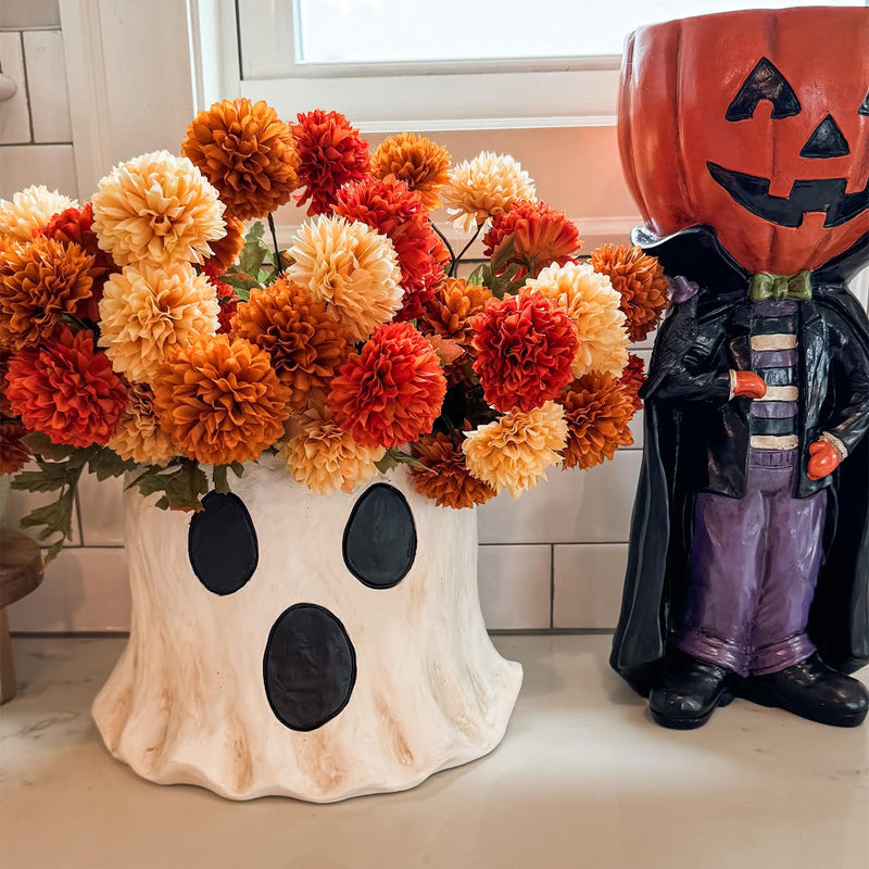 Ghost Flower Pot Halloween Candy Bucket Ghost Candy Bowl