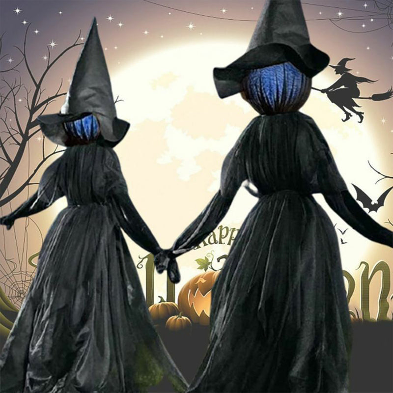 Glowing Three Holding Witch Halloween Decoration Props