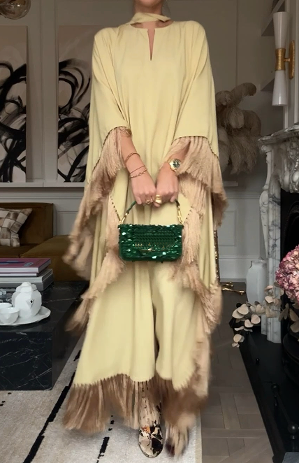 Fab Demure Tassel Maxi Dress