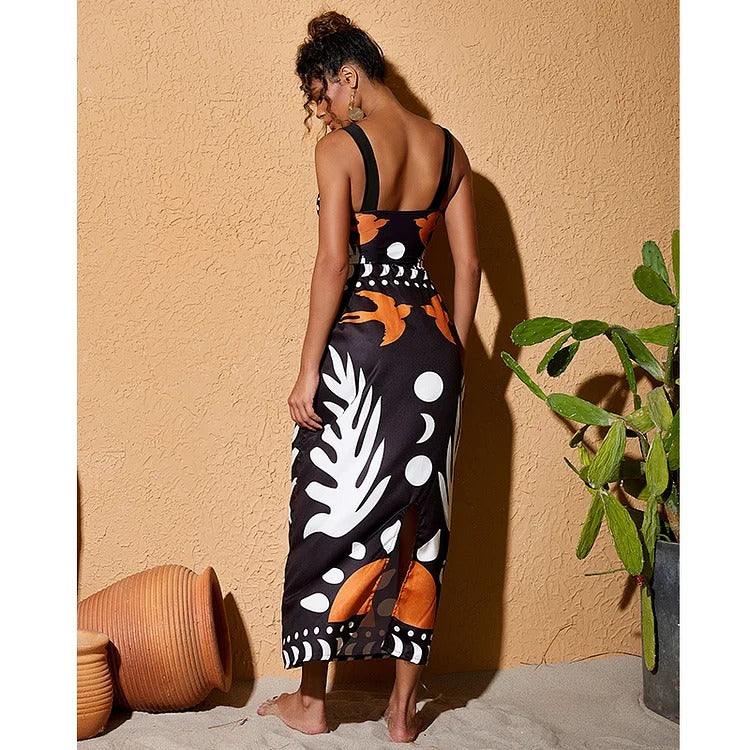 One Shoulder High Waist Bikini Swimsuit and Pants