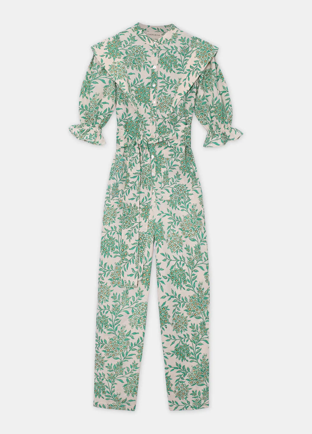 Green Printed Jumpsuit