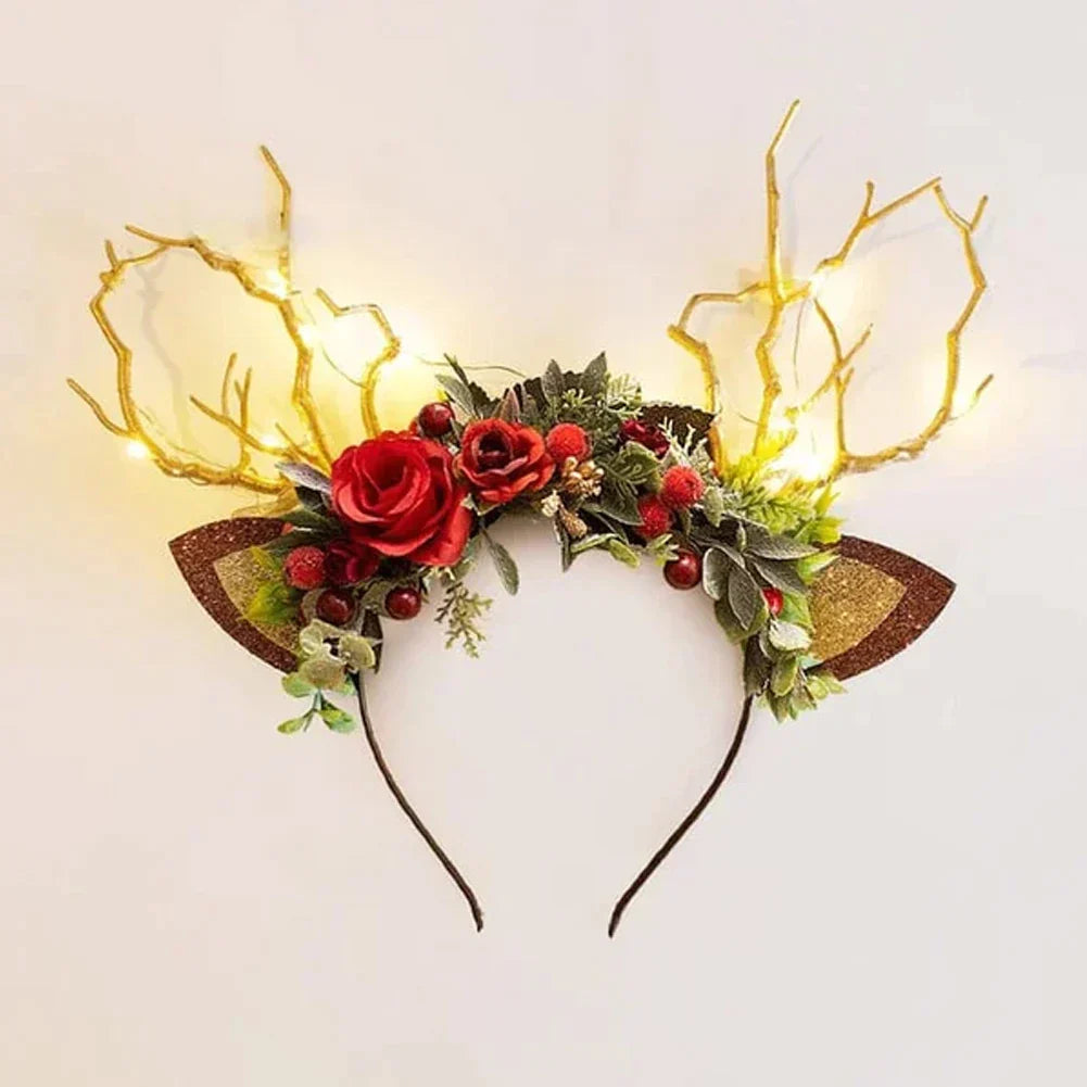 Reindeer Headband- Reindeer Antler