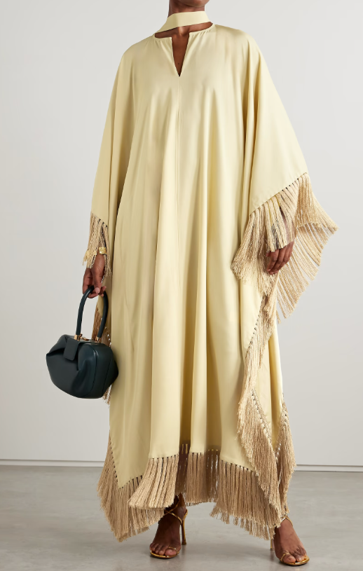 Fab Demure Tassel Maxi Dress