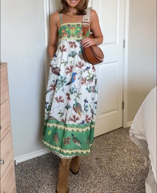 Graffiti Printed Sleeveless Dress