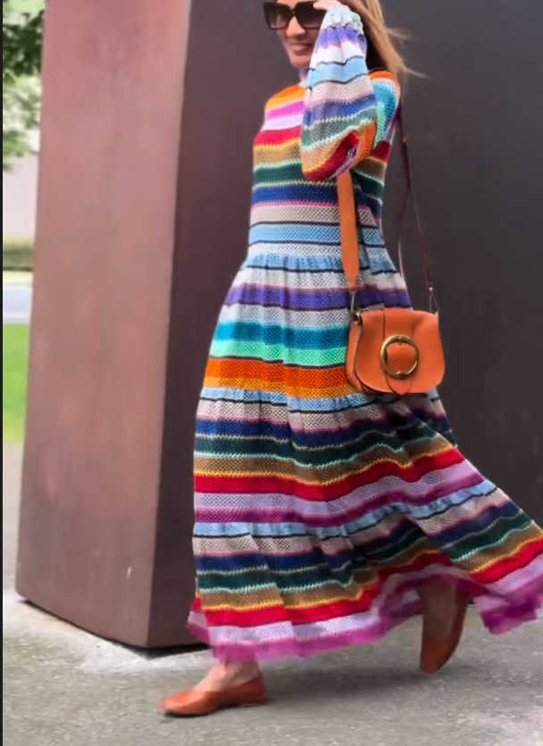 Rainbow Woven Dress