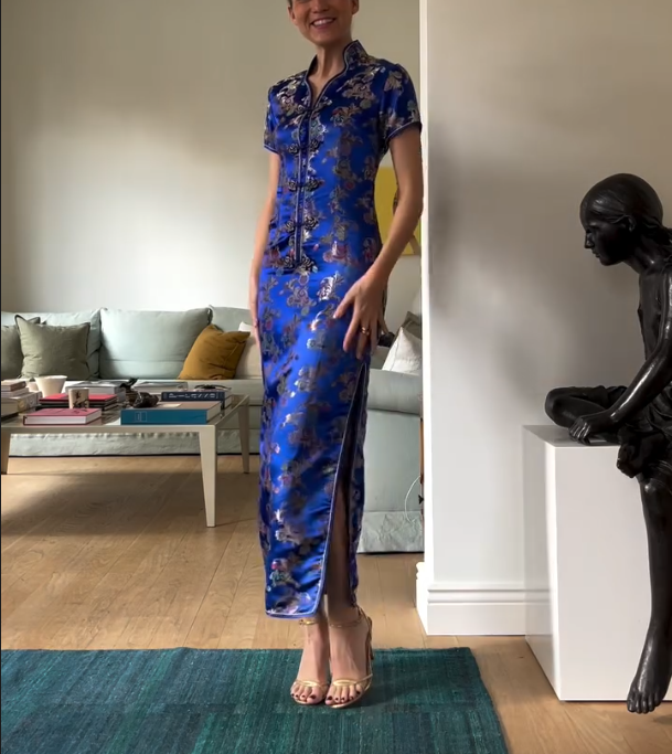 Satin Chinese Cheongsam Dress