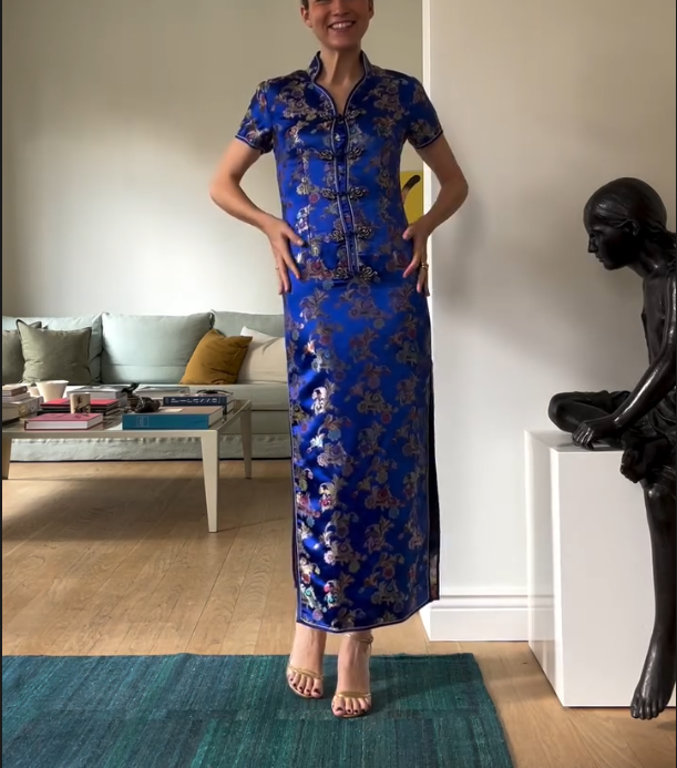 Satin Chinese Cheongsam Dress