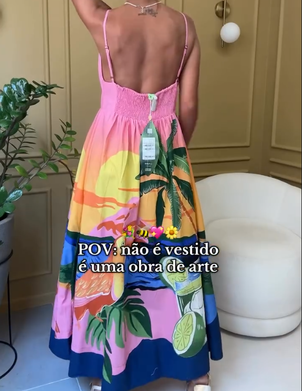 Pink Beach Sunset Dress