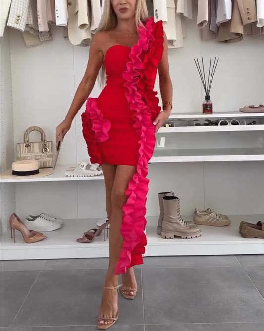 Sexy Shoulder Wrapped Hip Bandage Dress