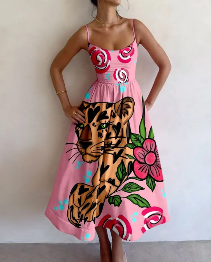 Printed Slip Dress