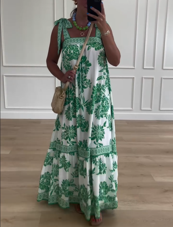 GARDEN TALES WOVEN MAXI DRESS
