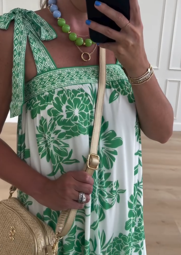 GARDEN TALES WOVEN MAXI DRESS