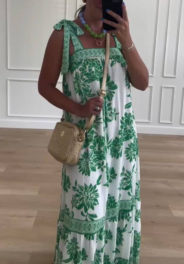 GARDEN TALES WOVEN MAXI DRESS