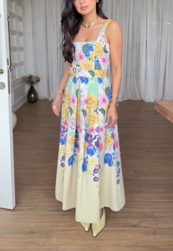 Flower Belt Dress