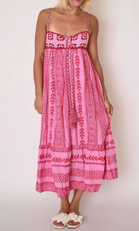 Print Boho Spaghetti Strap Dress