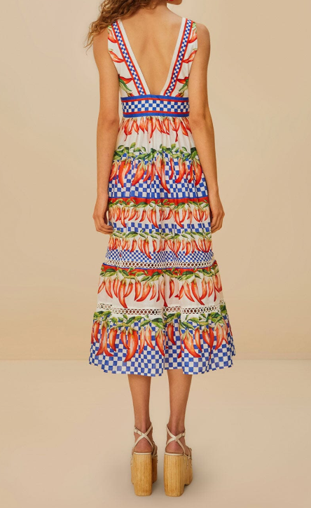 Off-white Picnic Peppers Ainika Midi Dress