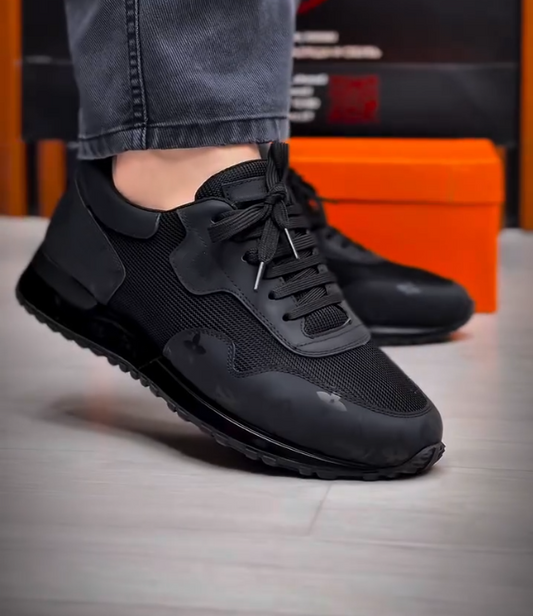 Breathable Leather Patchwork Casual Sports Shoes