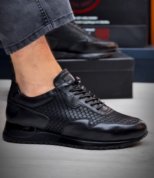 Breathable Leather Scale Casual Shoes