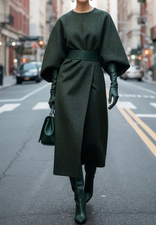 Demure Comfy Warm Midi Dress