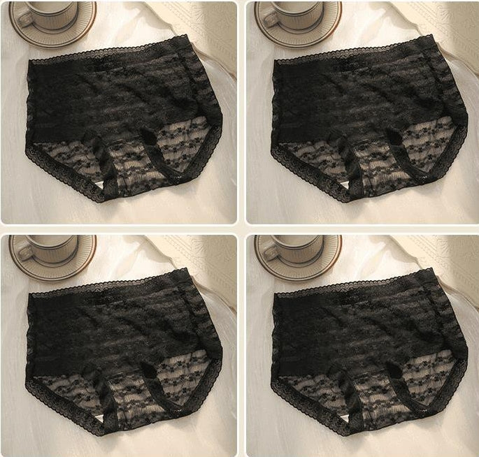 Mid waist breathable air gauze sexy women's underwear