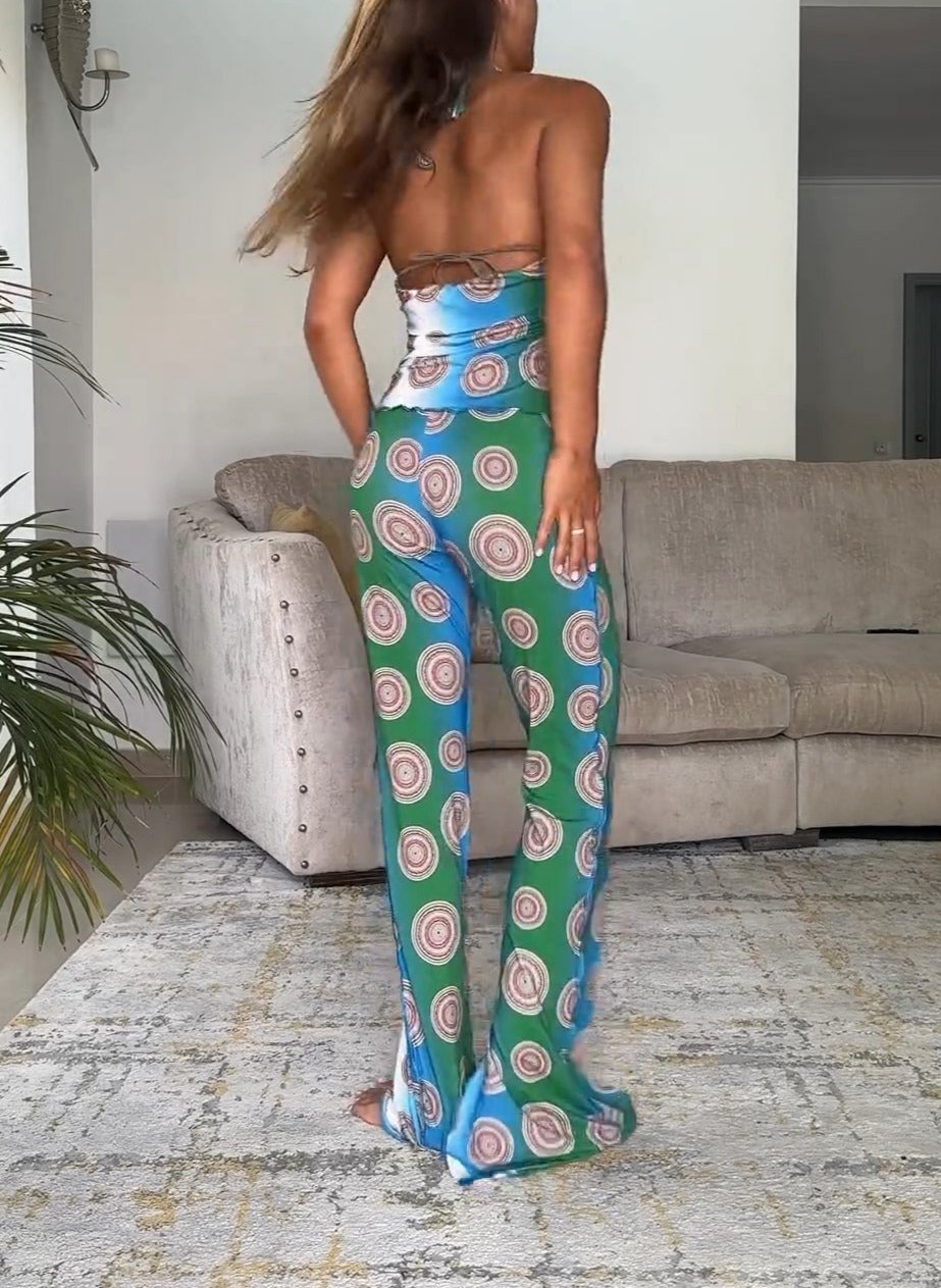 Printed Halterneck Swimsuit