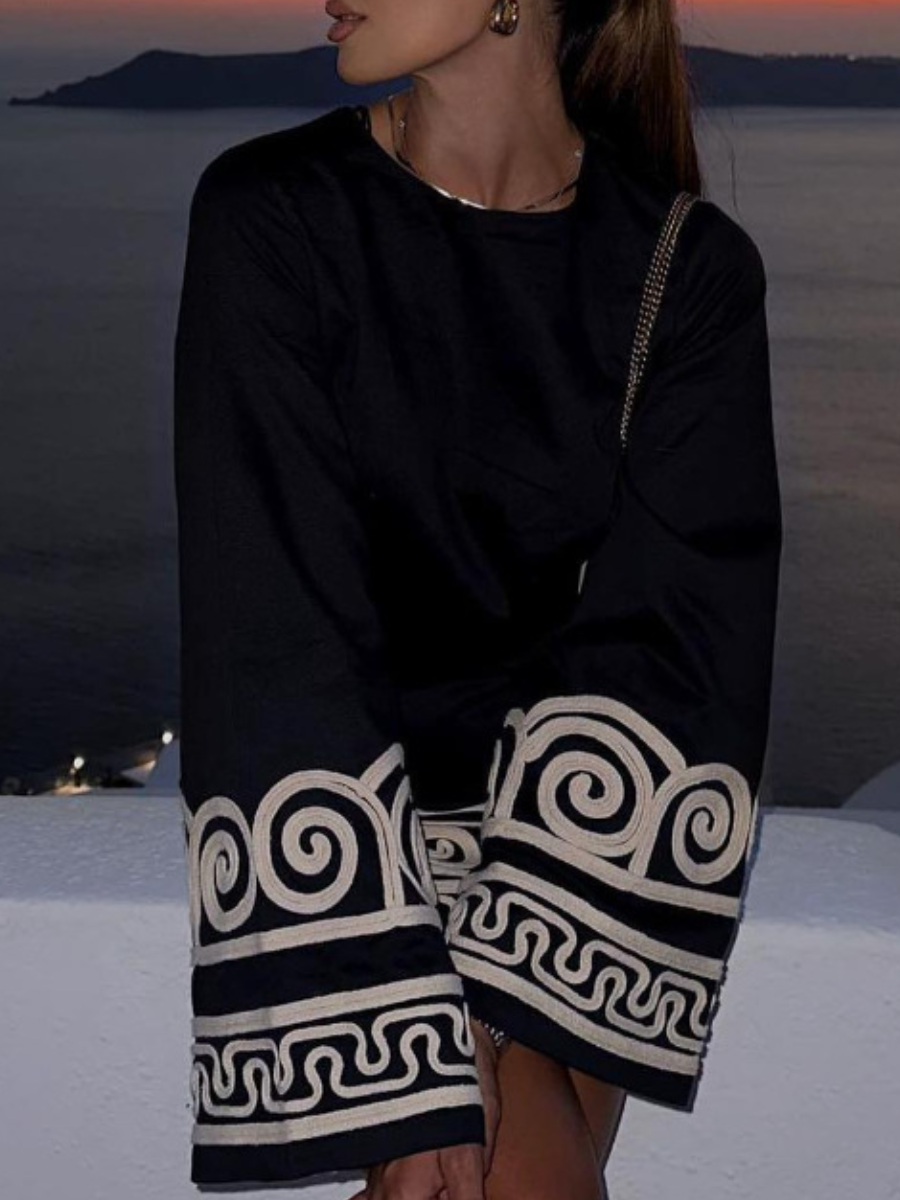 Round Neck Mini Dress