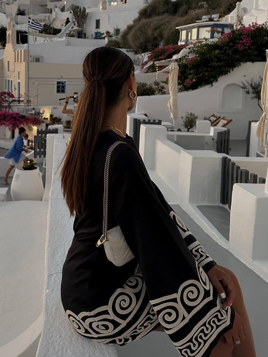 Round Neck Mini Dress