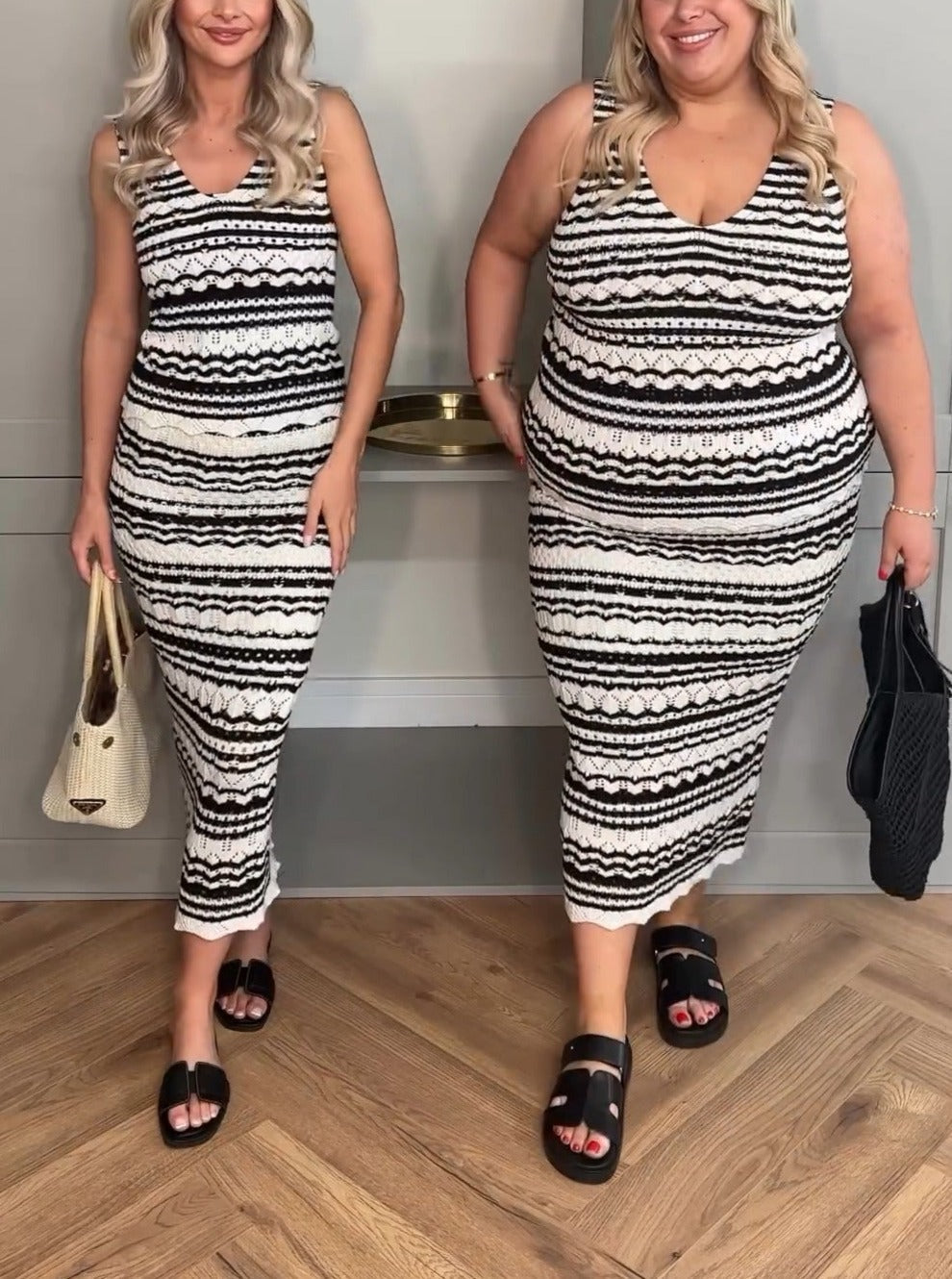 Striped Crochet Vest and Skirt