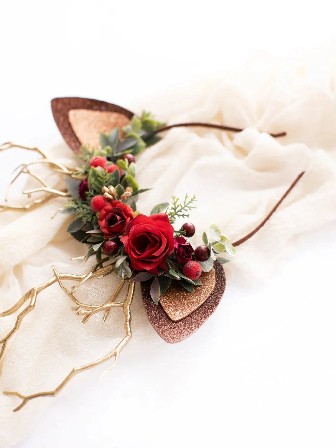 Reindeer Headband- Reindeer Antler