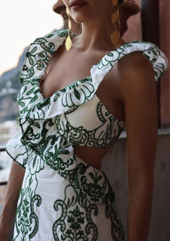 Embroidered Italian Cotton Dress