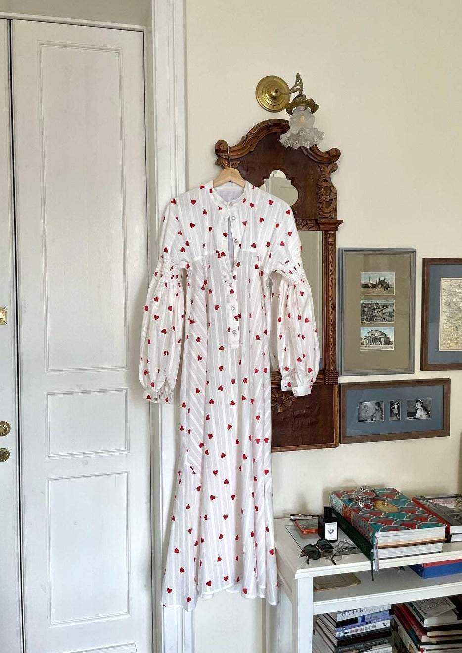 Hearts Pattern Maxi Dress