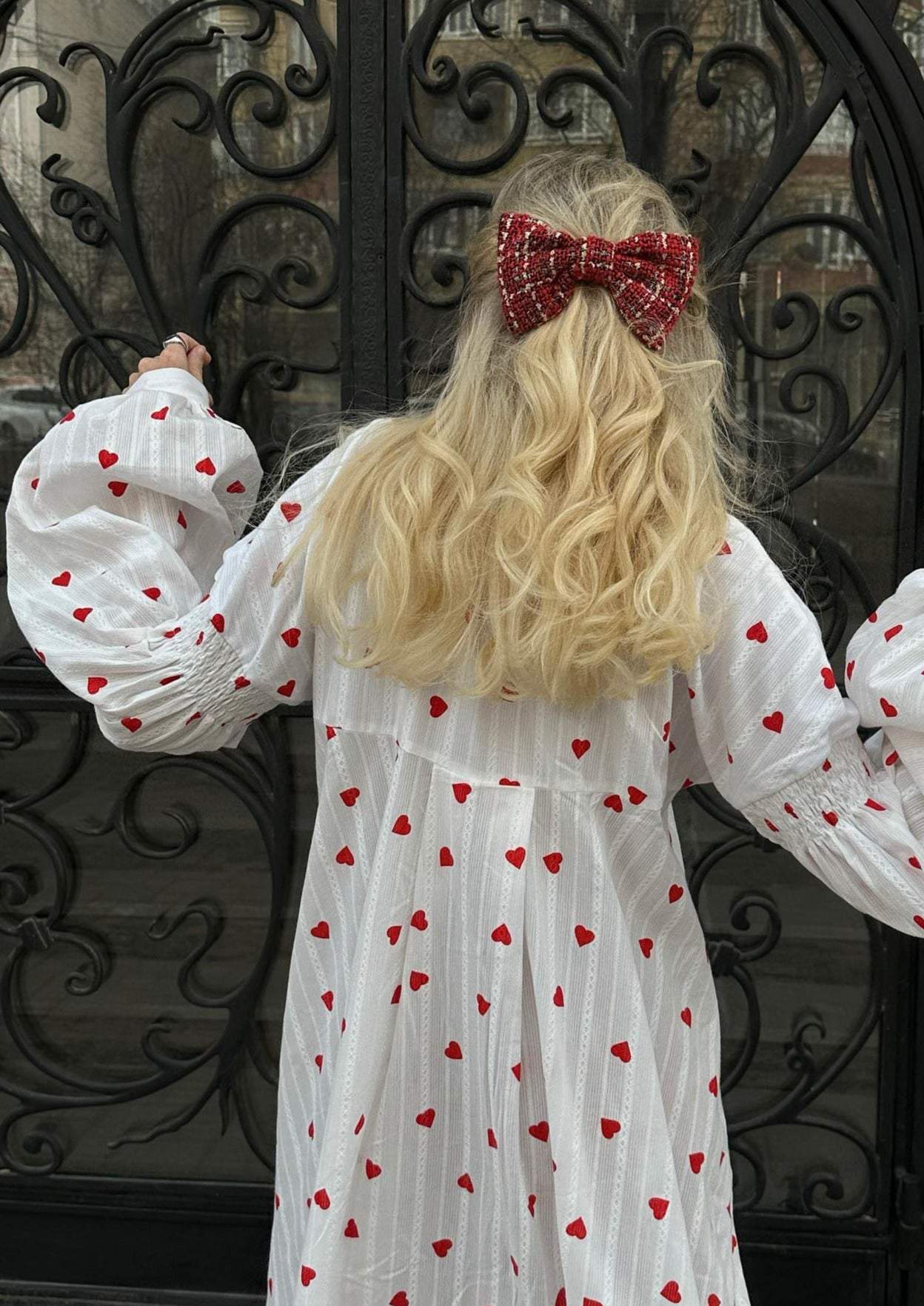 Hearts Pattern Maxi Dress