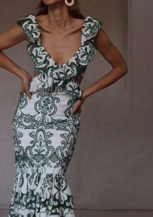 Embroidered Italian Cotton Dress