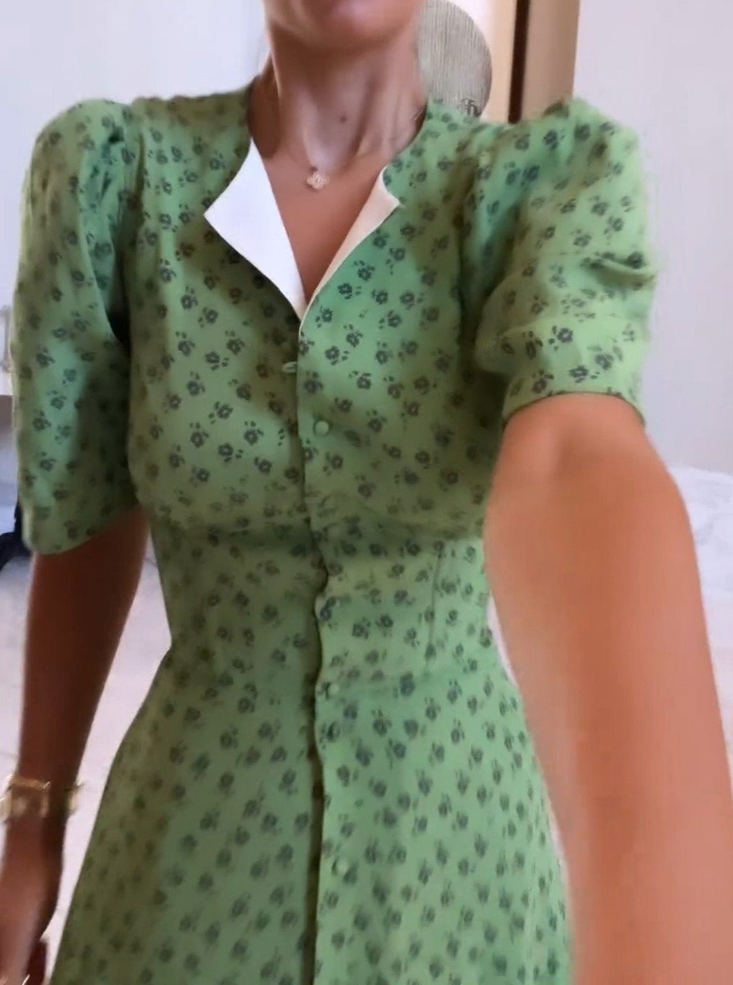 Vintage Dimensional Floral Dress