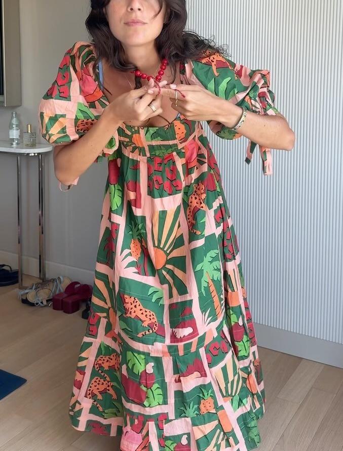 Elegant Boho Print Dress