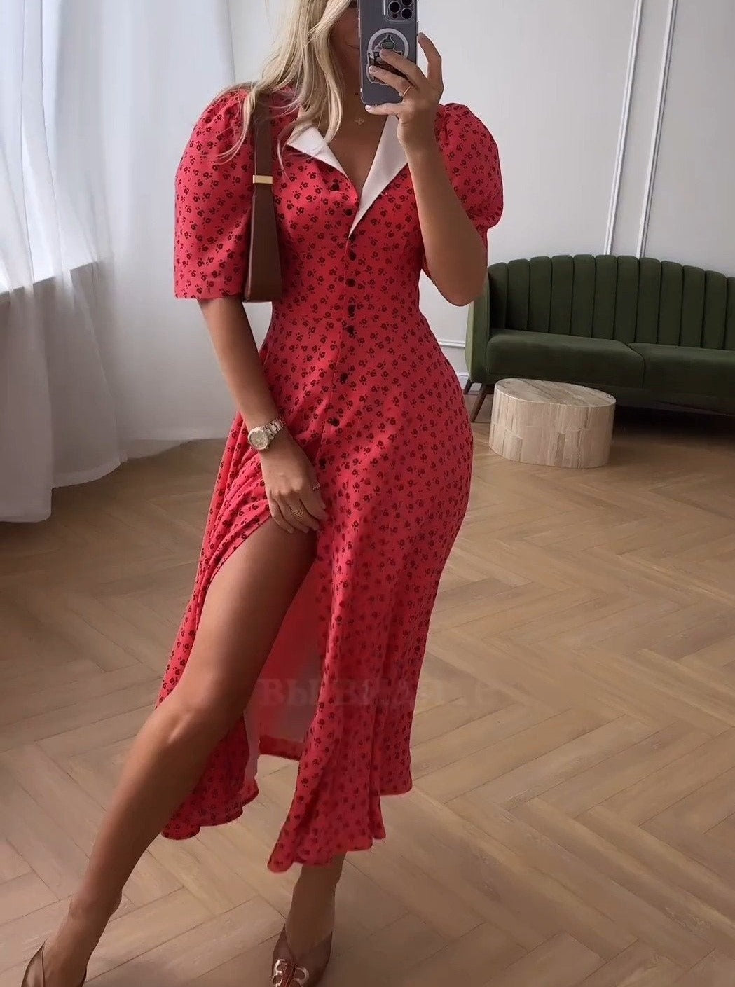 Vintage Dimensional Floral Dress