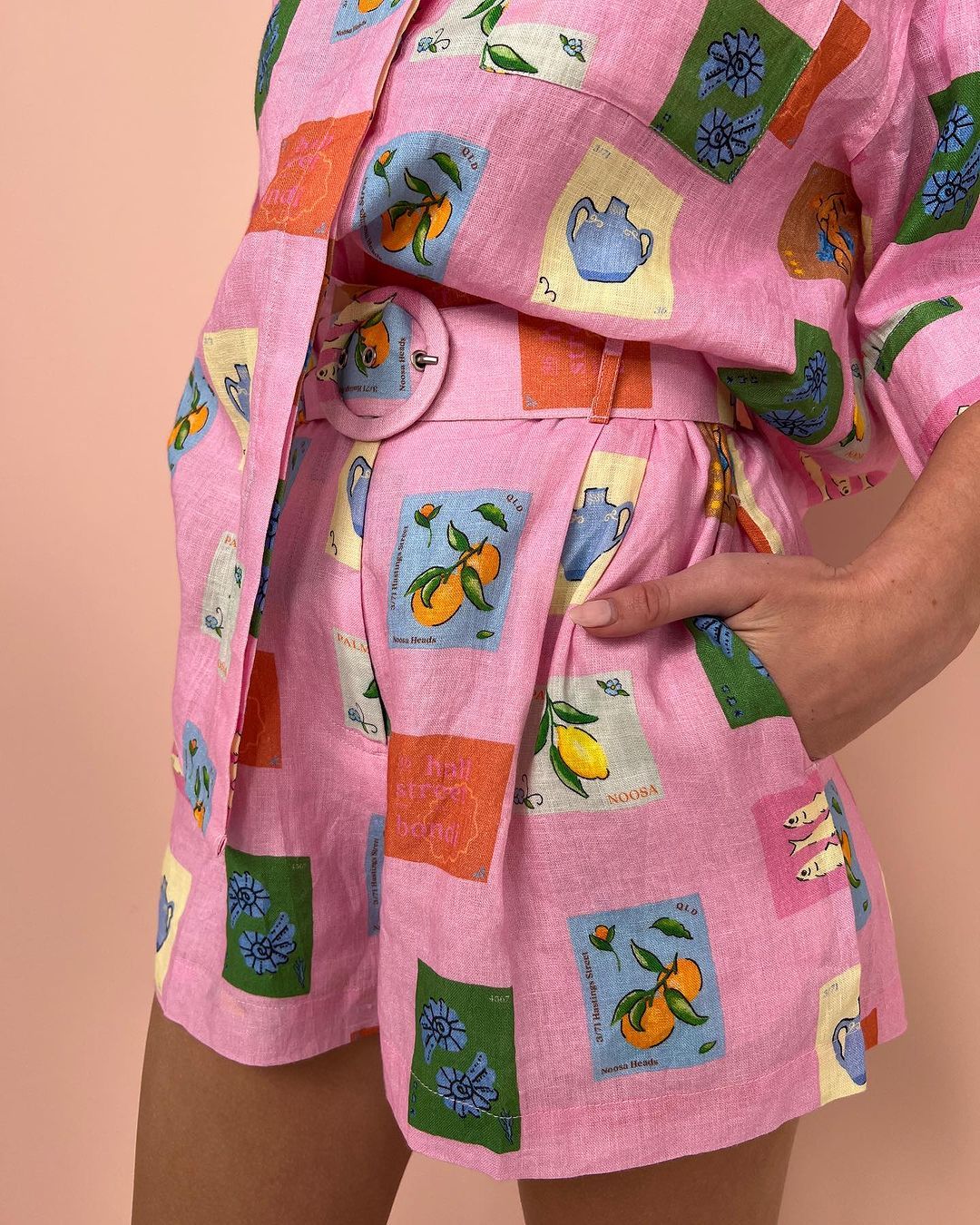 Weekend Style Shorts and Shirt in Pink