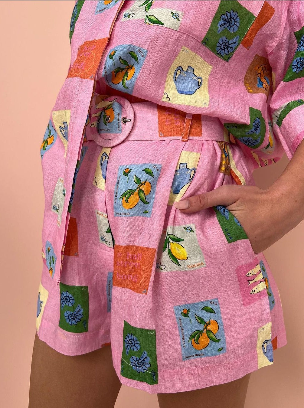 Weekend Style Shorts and Shirt in Pink