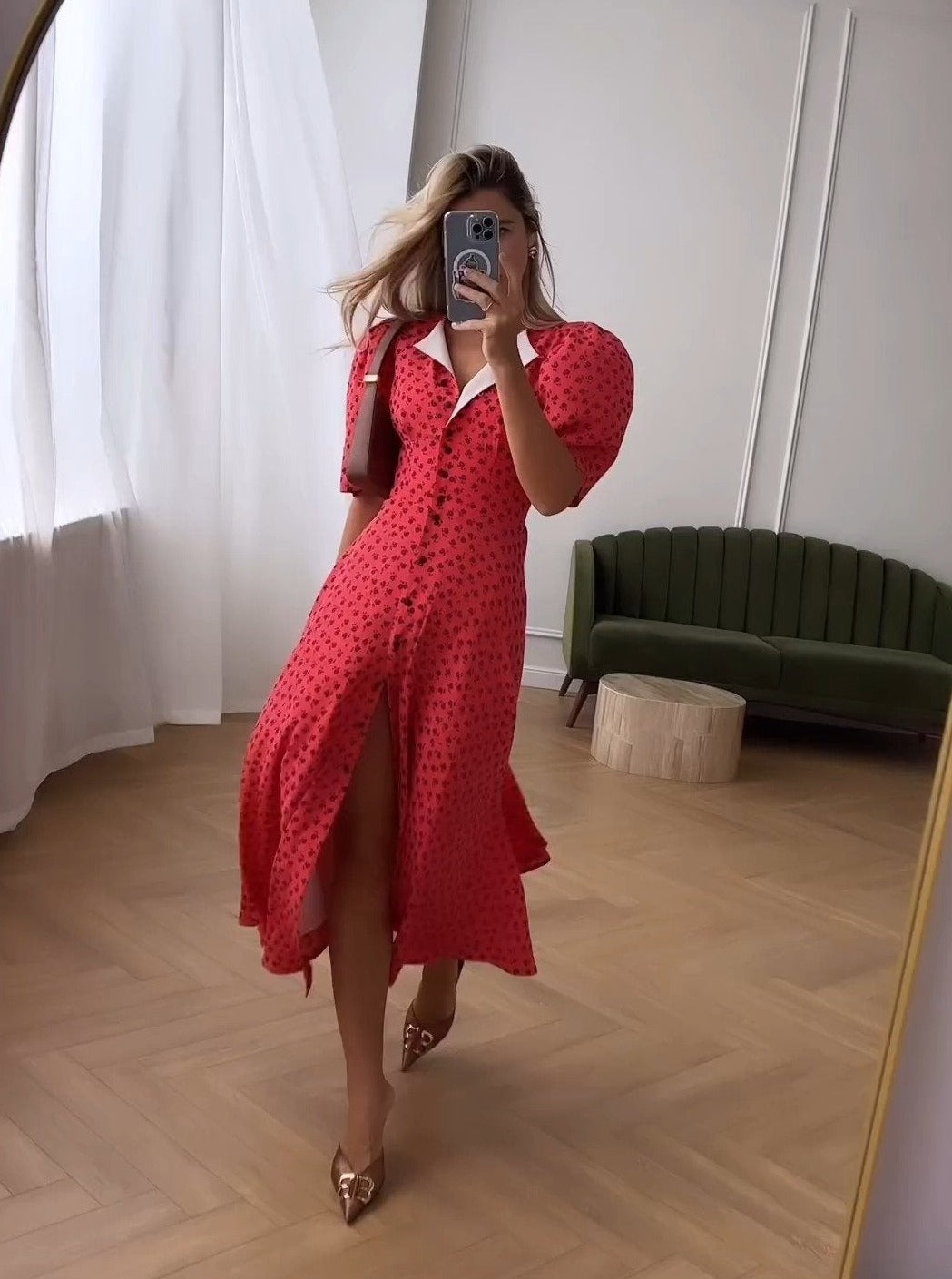 Vintage Dimensional Floral Dress