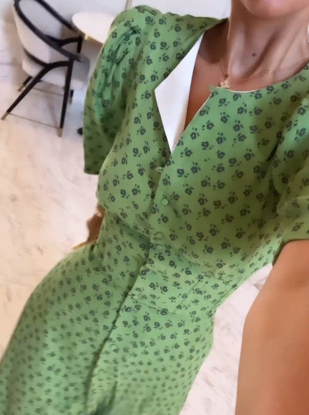 Vintage Dimensional Floral Dress