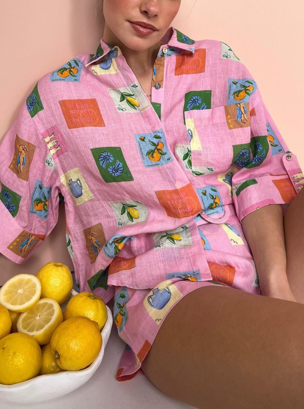 Weekend Style Shorts and Shirt in Pink