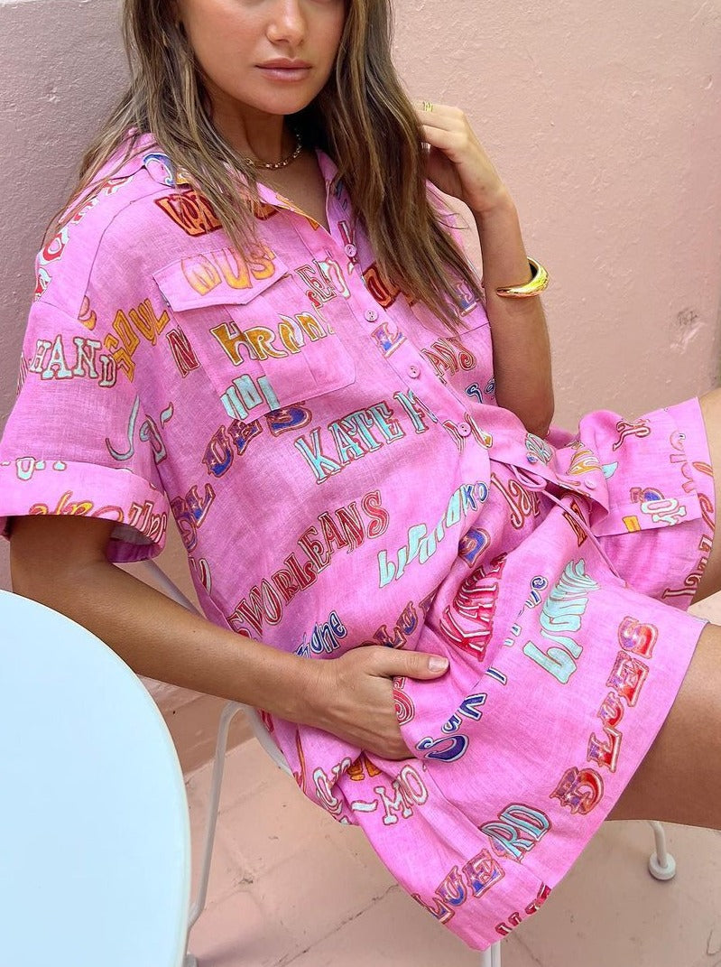 Cavalcade Oversized Tee In Multi