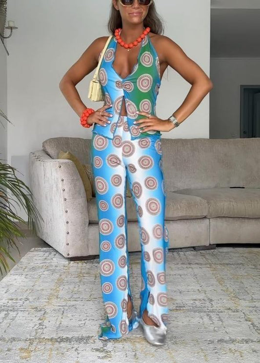 Printed Halterneck Swimsuit